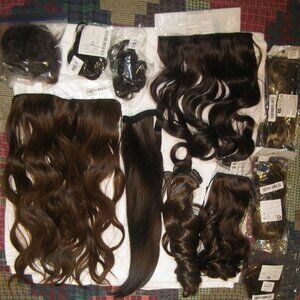 Special BUNDLE HAIR EXTENSIONS, PONYTAILS, SCRUNCHIE, CLIP-IN PIECES NEW ITEMS